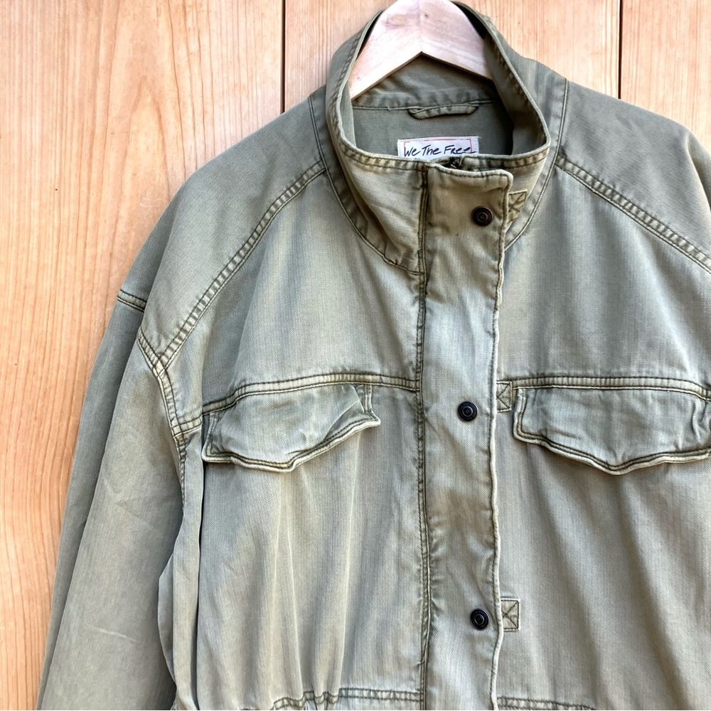 We The Free NWT Arya Green Cargo Jacket Sz XL - Picture 3 of 8